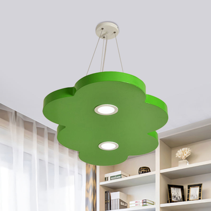 Orange/Blue/Green Cloud Hanging Lamp Cartoon Style LED Metal Pendant Chandelier in Warm/White Light for Nursery Clearhalo 'Ceiling Lights' 'Chandeliers' Lighting' options 1805220