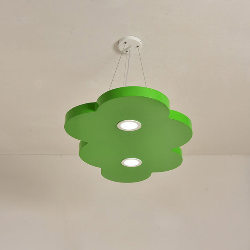 Orange/Blue/Green Cloud Hanging Lamp Cartoon Style LED Metal Pendant Chandelier in Warm/White Light for Nursery Clearhalo 'Ceiling Lights' 'Chandeliers' Lighting' options 1805221