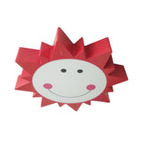 Metallic Smiling Sun Flush Lamp Fixture Modern Style LED Red Ceiling Flush Mount in Warm/White Light Clearhalo 'Ceiling Lights' 'Close To Ceiling Lights' 'Close to ceiling' 'Flush mount' Lighting' 1805288