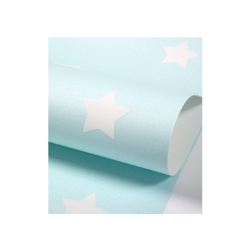 Non-Pasted Wallpaper for Girl with Pastel Color Simple Star, 33'L x 20.5"W Clearhalo 'Wall Decor' 'Wallpaper' 1806372