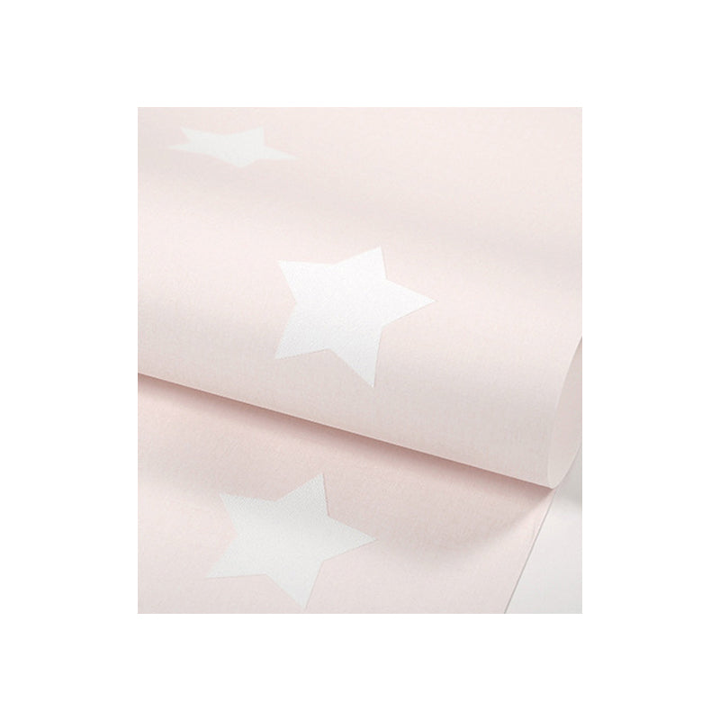 Non-Pasted Wallpaper for Girl with Pastel Color Simple Star, 33'L x 20.5"W Clearhalo 'Wall Decor' 'Wallpaper' 1806374