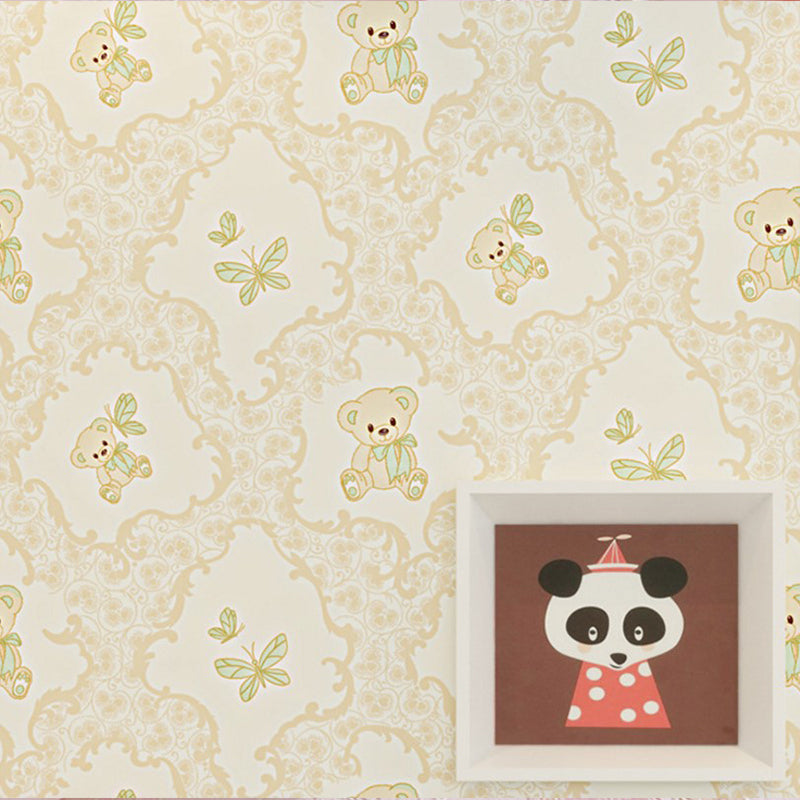 Children's wallpaper for girl's room with bears in pink 1350554 Withou –