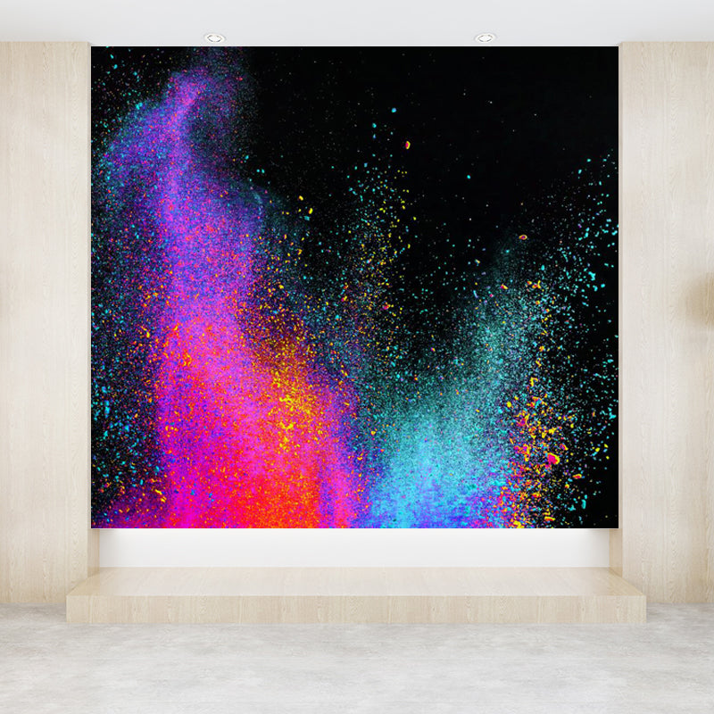 Colorful Powder Explosion Mural Wallpaper Stain Resistant Modern Living Room Wall Art Clearhalo 'Wall Decor' 'Wall Mural' 1806900