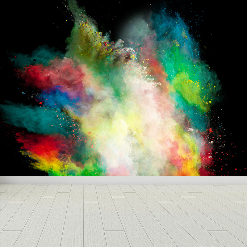 Waterproof Rainbow Explosion Wall Mural Modern Non-Woven Wall Covering, Personalized Size Clearhalo 'Wall Decor' 'Wall Mural' 1806944