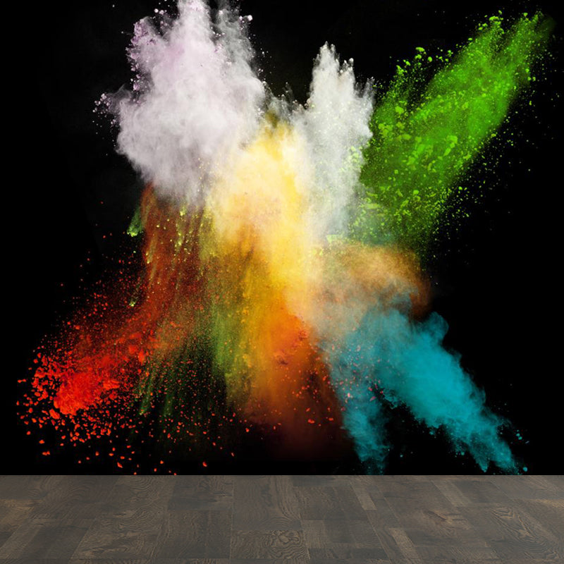 Waterproof Rainbow Explosion Wall Mural Modern Non-Woven Wall Covering, Personalized Size Clearhalo 'Wall Decor' 'Wall Mural' 1806950