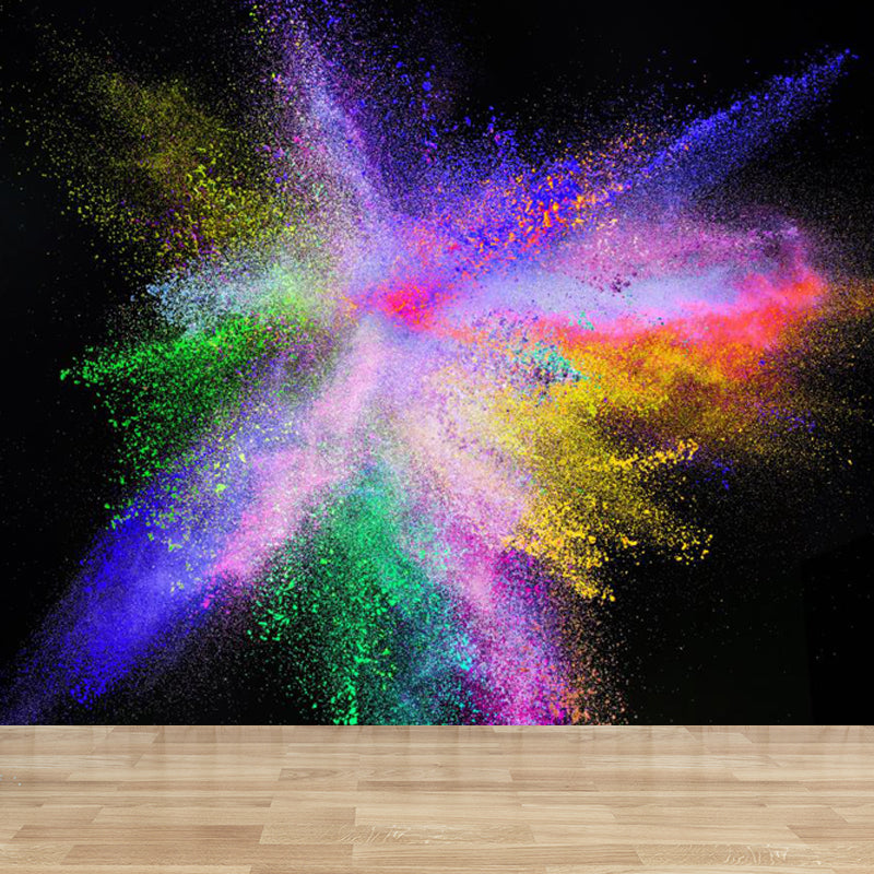 Waterproof Rainbow Explosion Wall Mural Modern Non-Woven Wall Covering, Personalized Size Clearhalo 'Wall Decor' 'Wall Mural' 1806954