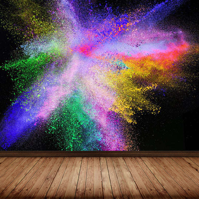 Waterproof Rainbow Explosion Wall Mural Modern Non-Woven Wall Covering, Personalized Size Clearhalo 'Wall Decor' 'Wall Mural' 1806955