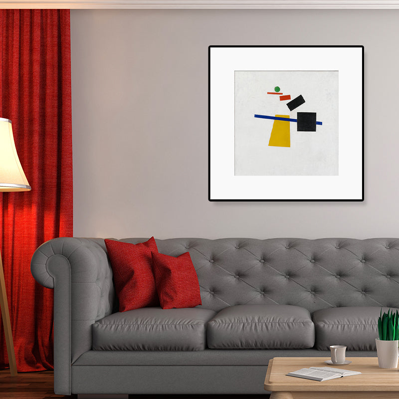 Still Life Canvas Wall Art Abstract Expressionism Geometry Painting in Pastel Color Yellow Clearhalo 'Arts' 'Canvas Art' 1808110