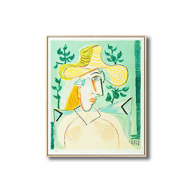 Fauvism Picasso Woman Portrait Painting Pastel Textured Canvas Art for Living Room Clearhalo 'Arts' 'Canvas Art' 1808427