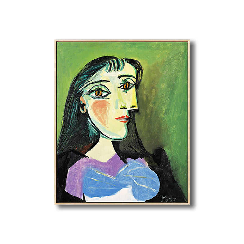 Fauvism Picasso Woman Portrait Painting Pastel Textured Canvas Art for Living Room Clearhalo 'Arts' 'Canvas Art' 1808435