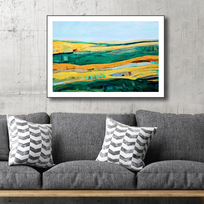 Stunning Farmfield View Canvas House Interior Scenery Wall Art Print in Soft Color Clearhalo 'Arts' 'Canvas Art' 1808481