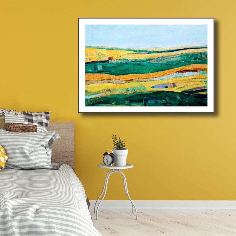 Stunning Farmfield View Canvas House Interior Scenery Wall Art Print in Soft Color Clearhalo 'Arts' 'Canvas Art' 1808482