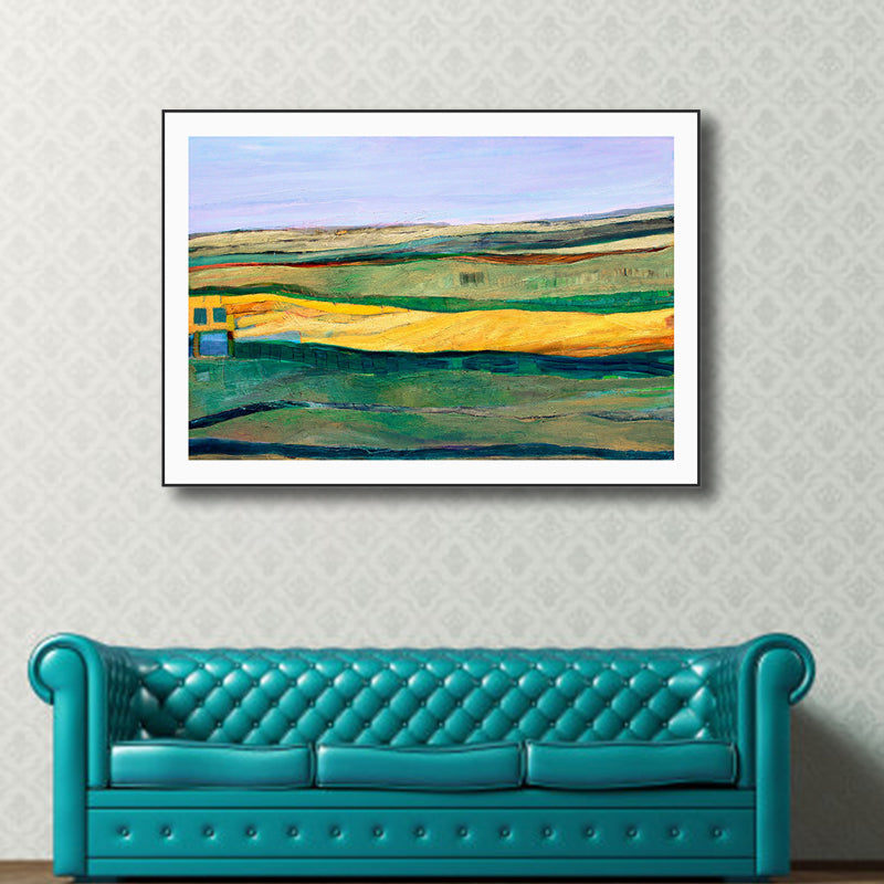 Stunning Farmfield View Canvas House Interior Scenery Wall Art Print in Soft Color Clearhalo 'Arts' 'Canvas Art' 1808488