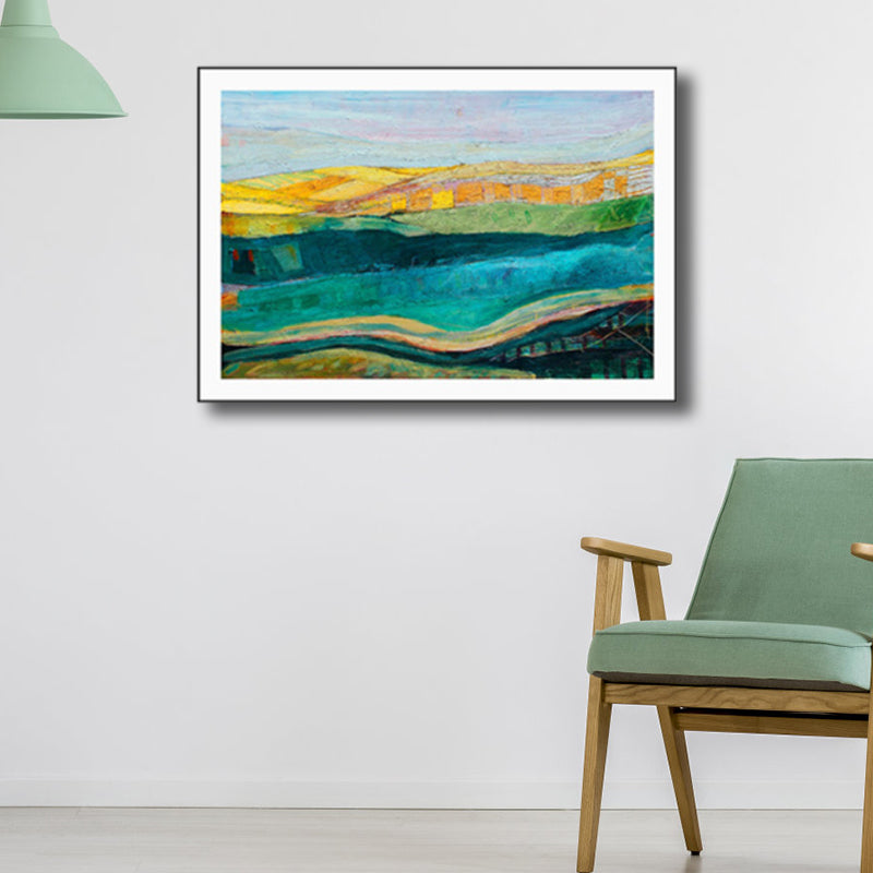 Stunning Farmfield View Canvas House Interior Scenery Wall Art Print in Soft Color Clearhalo 'Arts' 'Canvas Art' 1808493