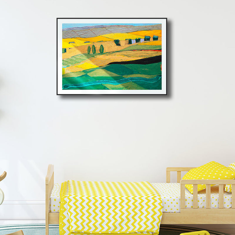 Stunning Farmfield View Canvas House Interior Scenery Wall Art Print in Soft Color Clearhalo 'Arts' 'Canvas Art' 1808496