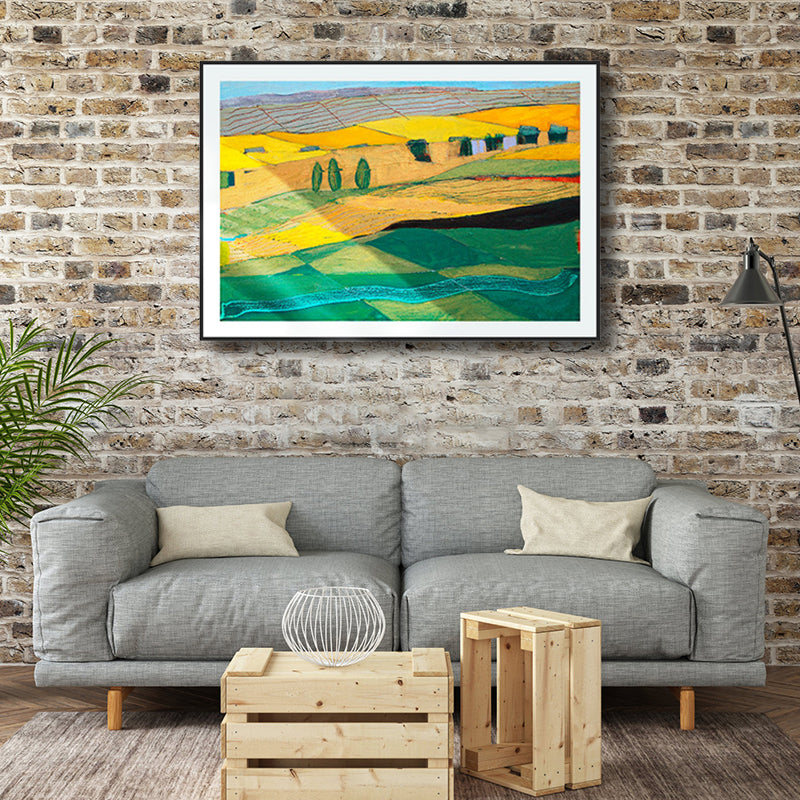 Stunning Farmfield View Canvas House Interior Scenery Wall Art Print in Soft Color Clearhalo 'Arts' 'Canvas Art' 1808497