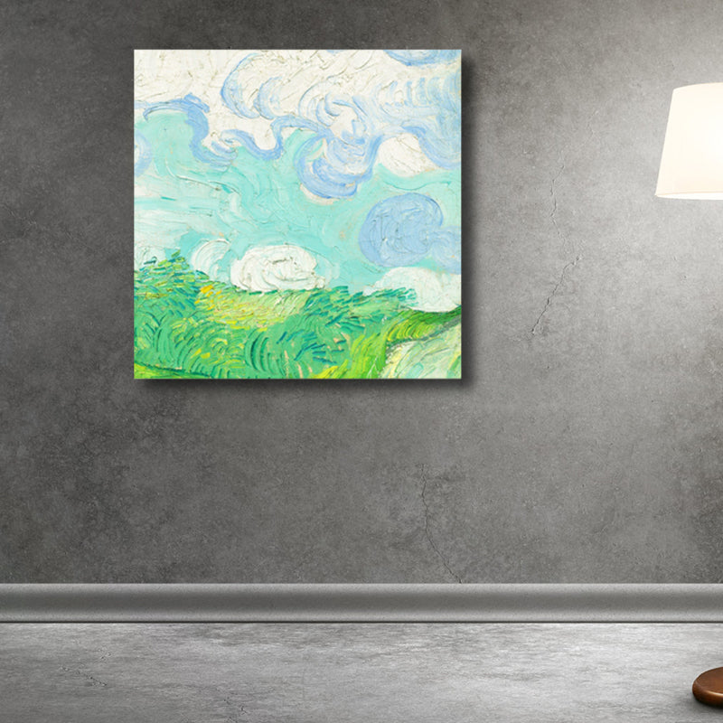 Van Gogh Nature Scenery Painting Traditional Canvas Wall Art Print in Soft Color Light Green Clearhalo 'Art Gallery' 'Canvas Art' 'Traditional' Arts' 1808565