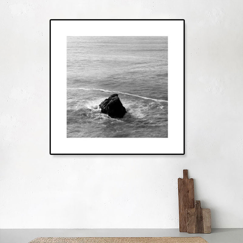 Photograph Ocean Canvas Print Dark Color Modern Wall Art Decor for House Interior Clearhalo 'Art Gallery' 'Canvas Art' 'Contemporary Art Gallery' 'Modern' Arts' 1808585