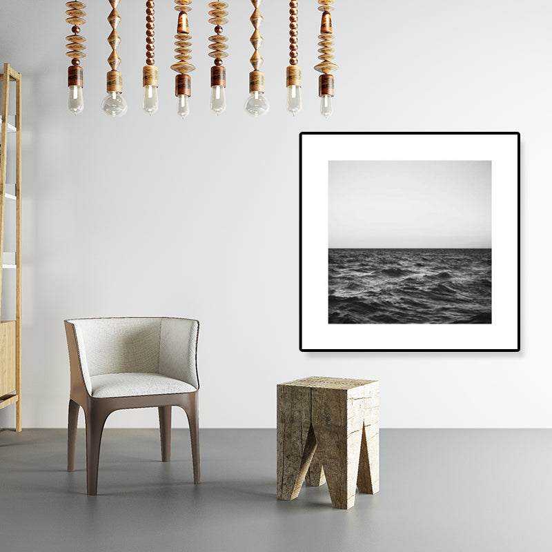 Photograph Ocean Canvas Print Dark Color Modern Wall Art Decor for House Interior Clearhalo 'Art Gallery' 'Canvas Art' 'Contemporary Art Gallery' 'Modern' Arts' 1808589