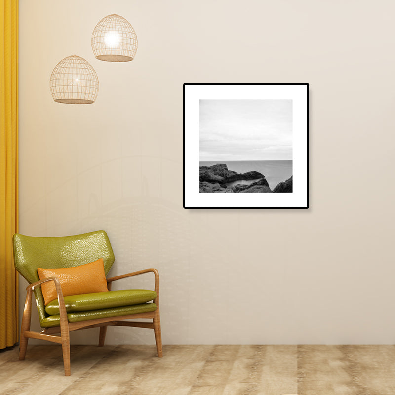 Photograph Ocean Canvas Print Dark Color Modern Wall Art Decor for House Interior Clearhalo 'Art Gallery' 'Canvas Art' 'Contemporary Art Gallery' 'Modern' Arts' 1808592