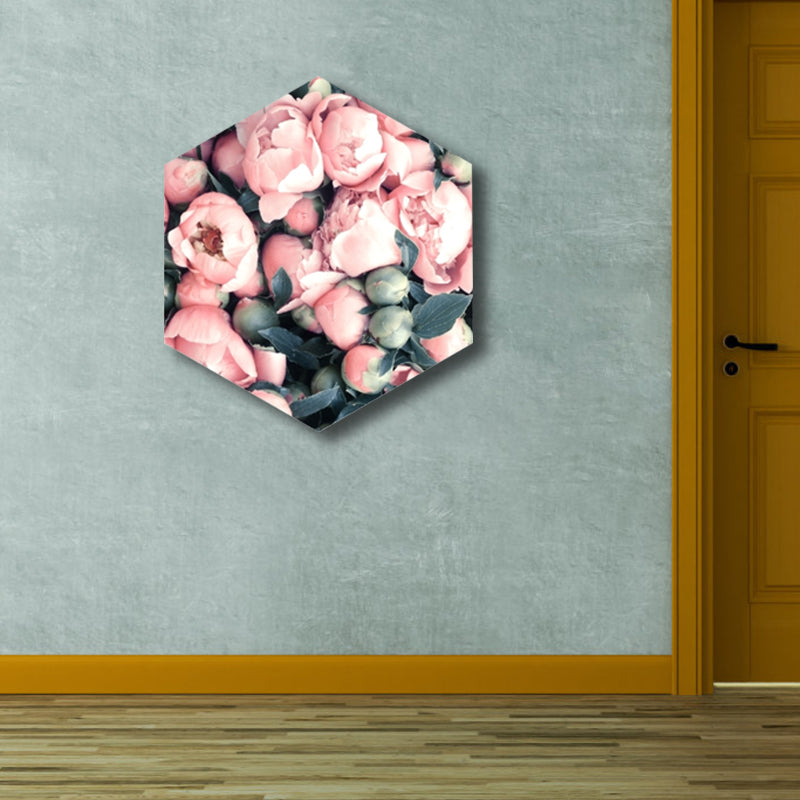 Flower Print Wall Decor Modern Style Textured Wrapped Canvas in Soft Color for Bedroom Clearhalo 'Art Gallery' 'Canvas Art' 'Contemporary Art Gallery' 'Modern' Arts' 1808608