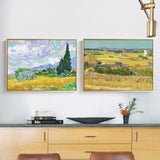 Canvas Textured Art Print Impressionism Farmfield Scenery Painting, Multiple Sizes Clearhalo 'Arts' 'Canvas Art' 1808630