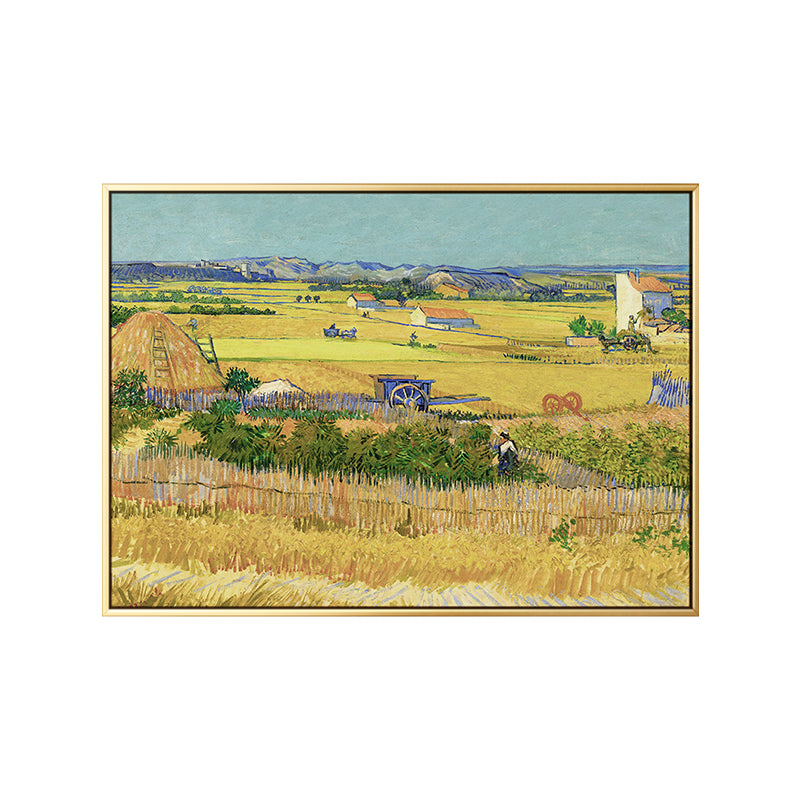 Canvas Textured Art Print Impressionism Farmfield Scenery Painting, Multiple Sizes Clearhalo 'Arts' 'Canvas Art' 1808633