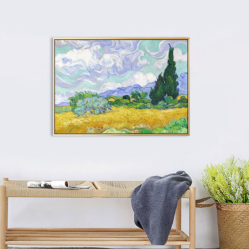 Canvas Textured Art Print Impressionism Farmfield Scenery Painting, Multiple Sizes Clearhalo 'Arts' 'Canvas Art' 1808639