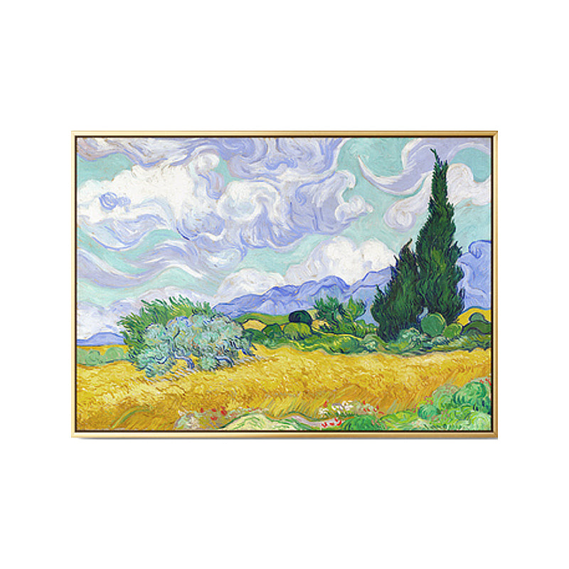 Canvas Textured Art Print Impressionism Farmfield Scenery Painting, Multiple Sizes Clearhalo 'Arts' 'Canvas Art' 1808641