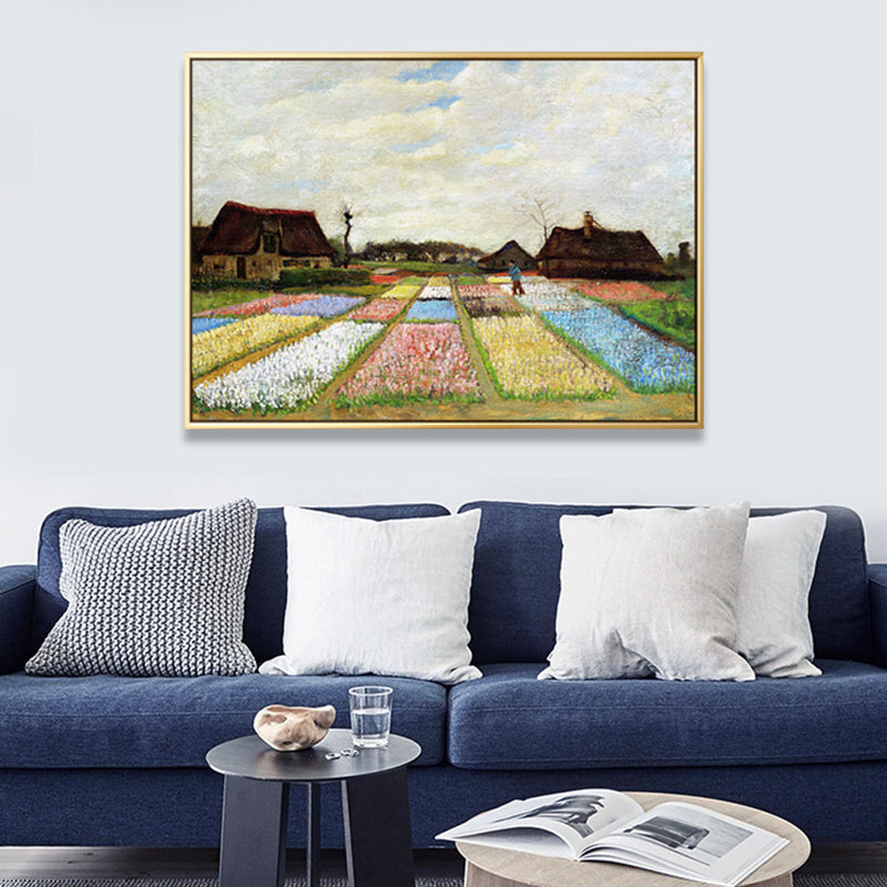 Canvas Textured Art Print Impressionism Farmfield Scenery Painting, Multiple Sizes Clearhalo 'Arts' 'Canvas Art' 1808643