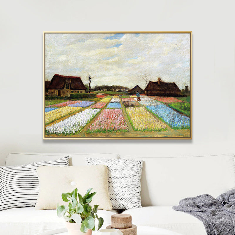 Canvas Textured Art Print Impressionism Farmfield Scenery Painting, Multiple Sizes Clearhalo 'Arts' 'Canvas Art' 1808644