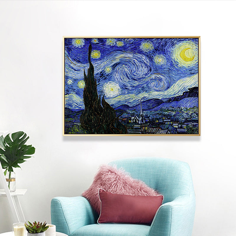 Canvas Textured Art Print Impressionism Farmfield Scenery Painting, Multiple Sizes Clearhalo 'Arts' 'Canvas Art' 1808647