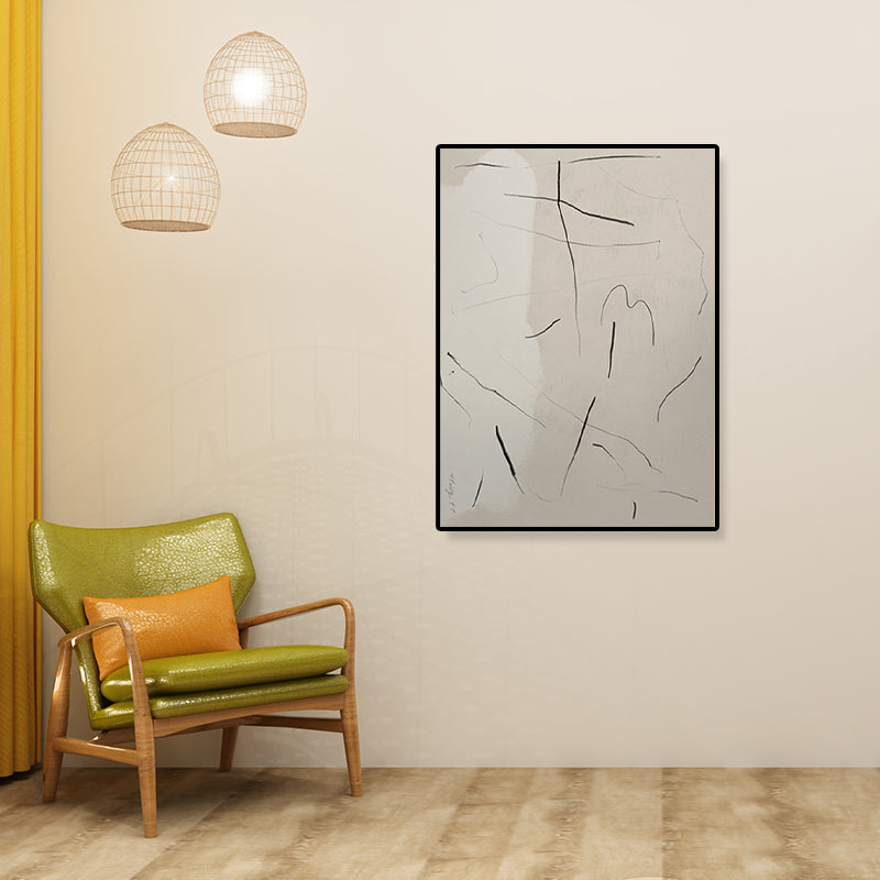 Abstract Expressionism Abstract Wall Art Decor Pastel Color Dining Room Wrapped Canvas Clearhalo 'Arts' 'Canvas Art' 1808723