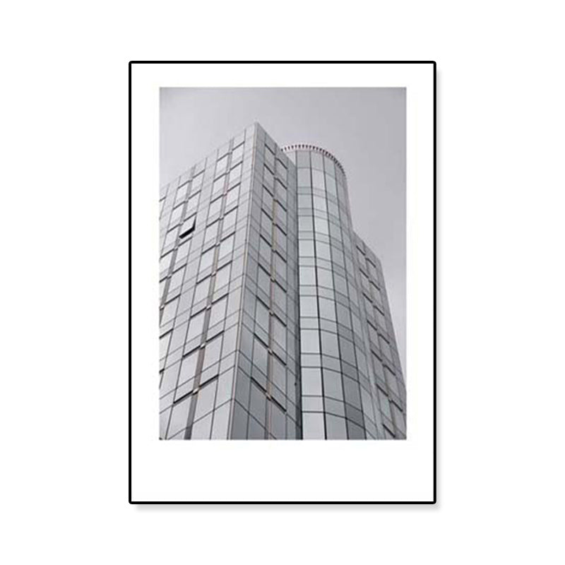 Modern Architecture Wall Art Grey Photo Print Building Canvas for Living Room, Optional Sizes Clearhalo 'Art Gallery' 'Canvas Art' 'Contemporary Art Gallery' 'Modern' Arts' 1808872