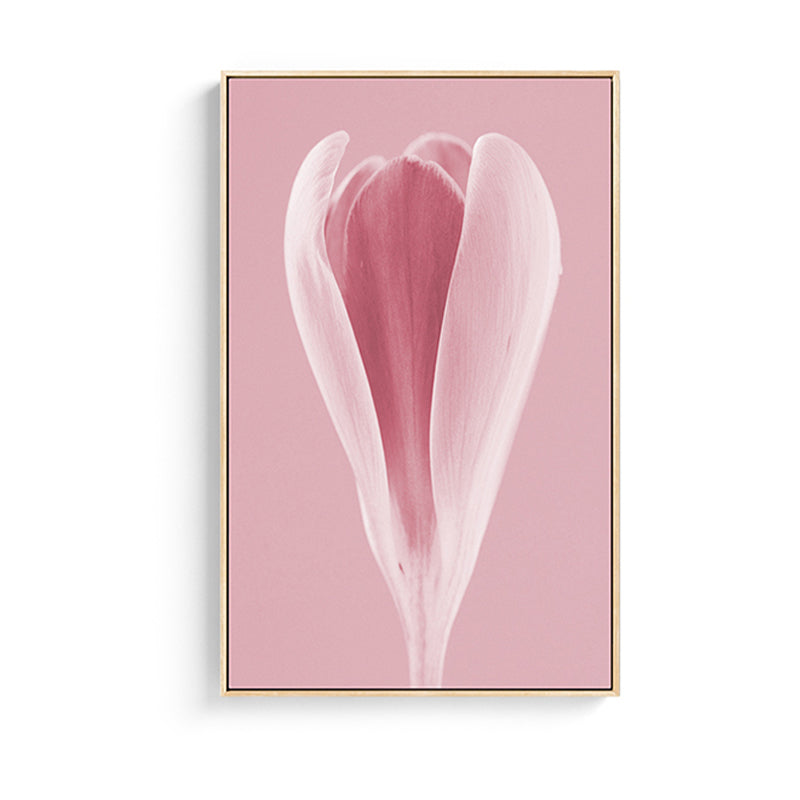 Photographic Print Flowerbud Wall Art Pink Nordic Style Wall Decor for Girls Bedroom Clearhalo 'Arts' 'Canvas Art' 1808958