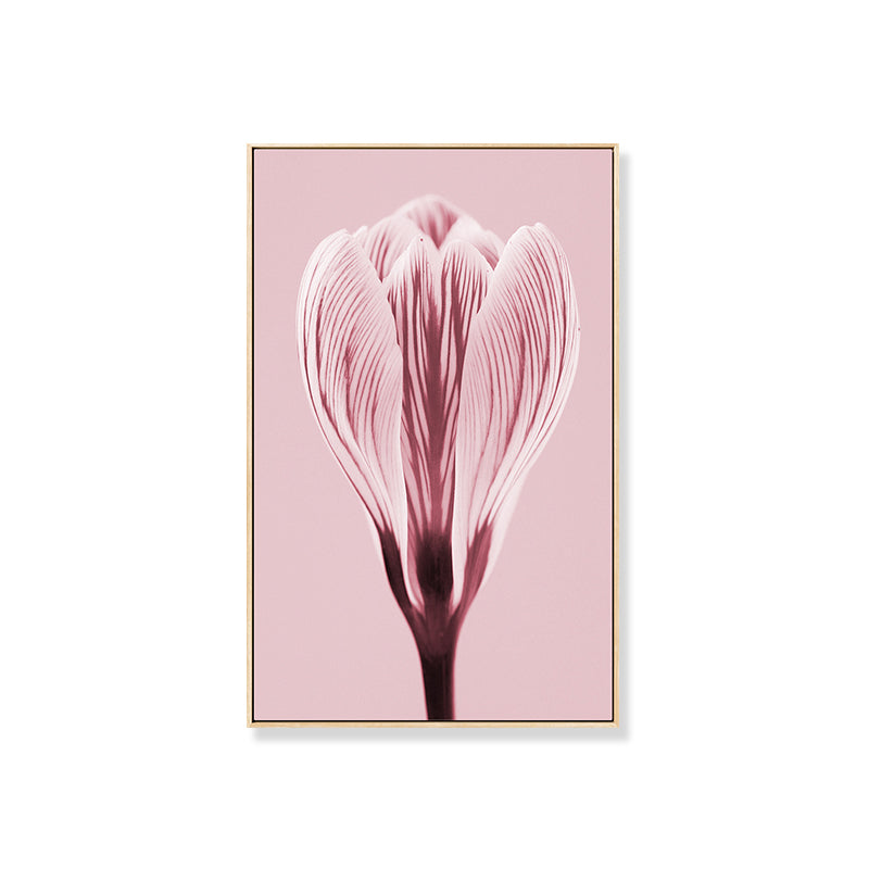 Photographic Print Flowerbud Wall Art Pink Nordic Style Wall Decor for Girls Bedroom Clearhalo 'Arts' 'Canvas Art' 1808965