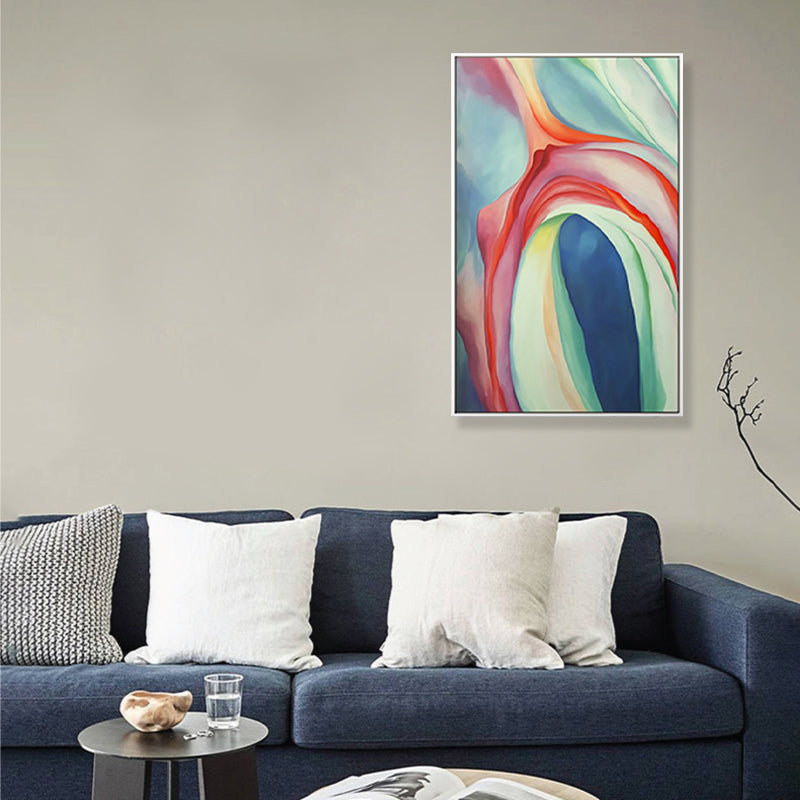 Multicolored Abstract Painting Textured Contemporary Living Room Canvas Wall Art Clearhalo 'Arts' 'Canvas Art' 1809007