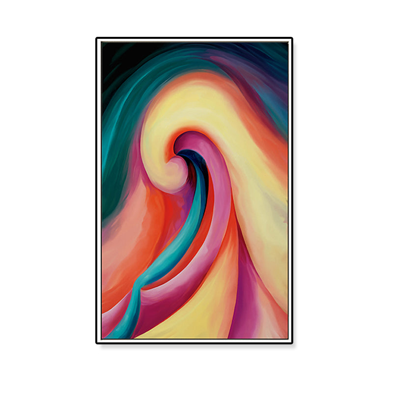 Multicolored Abstract Painting Textured Contemporary Living Room Canvas Wall Art Clearhalo 'Arts' 'Canvas Art' 1809015