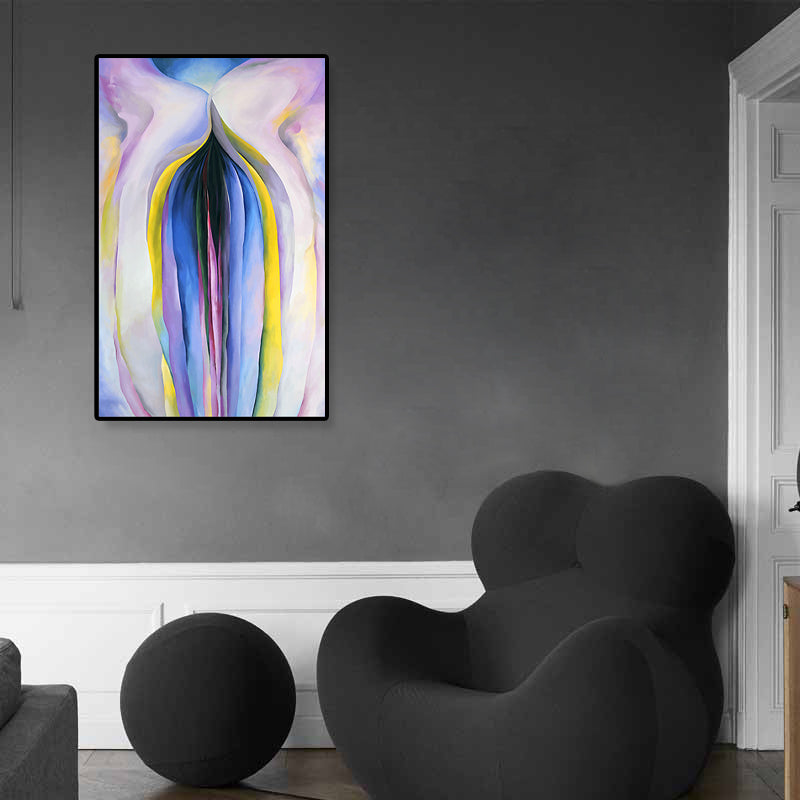 Multicolored Abstract Painting Textured Contemporary Living Room Canvas Wall Art Clearhalo 'Arts' 'Canvas Art' 1809018