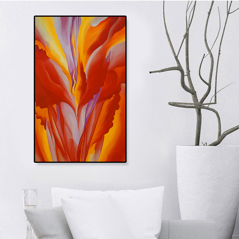 Multicolored Abstract Painting Textured Contemporary Living Room Canvas Wall Art Red Clearhalo 'Arts' 'Canvas Art' 1809020