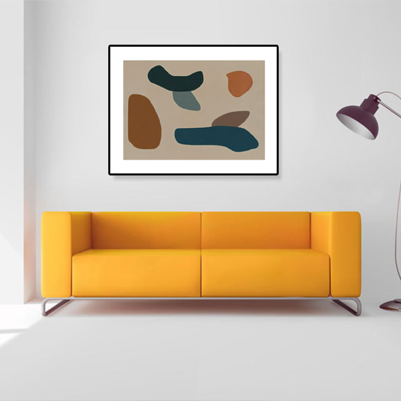 Hand Print Pattern Wall Art Set Brown Abstract Expressionism Canvas for Living Room Clearhalo 'Arts' 'Canvas Art' 1809100