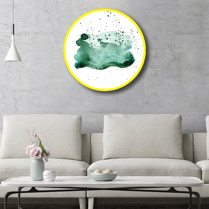 Watercolor Pattern Canvas Print Modern Abstract Wall Art Decor in Green, Multiple Sizes Clearhalo 'Art Gallery' 'Canvas Art' 'Contemporary Art Gallery' 'Modern' Arts' 1809148