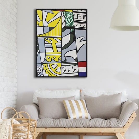 Grijs nieuw beveiligd patroon muur decor abstract pop -kunst textuur canvas voor meisjeskamer