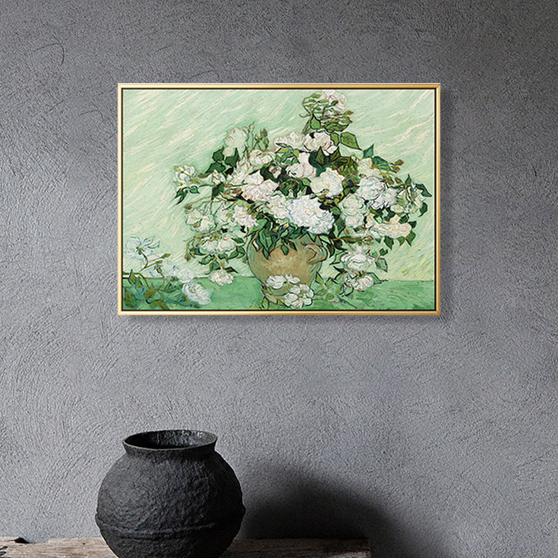 Florentine Scene Art Print Impressionism Style Canvas Textured Painting in Pastel Color White Clearhalo 'Arts' 'Canvas Art' 1809491