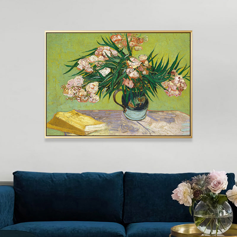 Florentine Scene Art Print Impressionism Style Canvas Textured Painting in Pastel Color Pink Clearhalo 'Arts' 'Canvas Art' 1809499