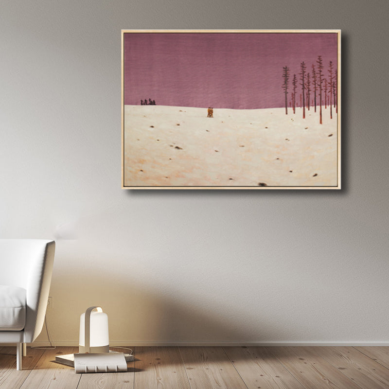 Illustration Wildland Canvas Wall Art Desolated Scenery Painting for Boys Bedroom Clearhalo 'Arts' 'Canvas Art' 1809678