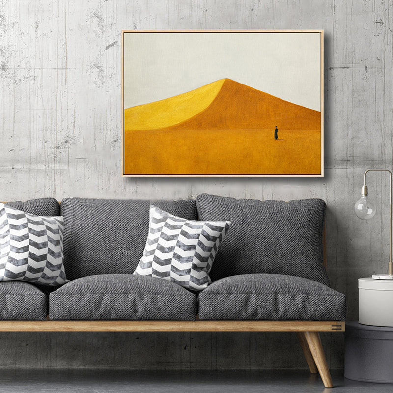 Scandinavian Style Flatland Canvas Print Natural Landscape Wall Art Decor in Light Color Clearhalo 'Arts' 'Canvas Art' 1810052