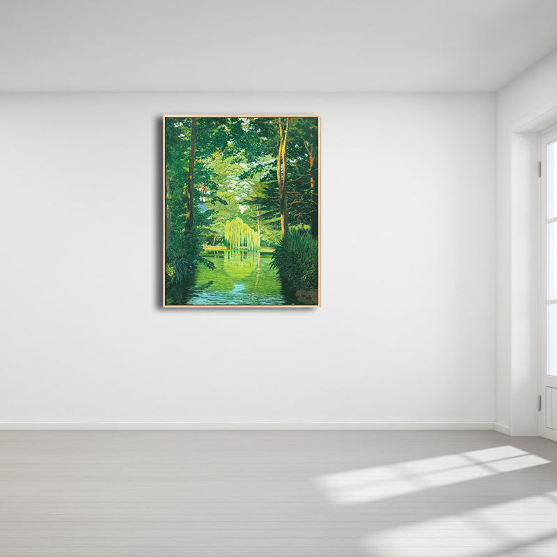 Green Forest Wall Art Decor Scenery Impressionist Textured Canvas Print for Corridor Clearhalo 'Arts' 'Canvas Art' 1810110