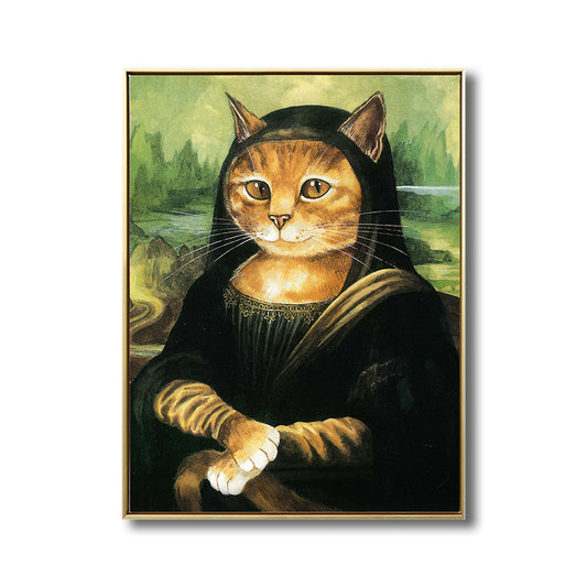 Pop Art Spoof Animal Canvas Print Dark Color Living Room Wall Decor, Multiple Sizes Clearhalo 'Arts' 'Canvas Art' 1810118