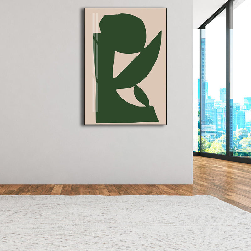 Soft Color Abstract Pattern Painting Textured Scandinavian Living Room Canvas Wall Art Green Clearhalo 'Arts' 'Canvas Art' 1810167